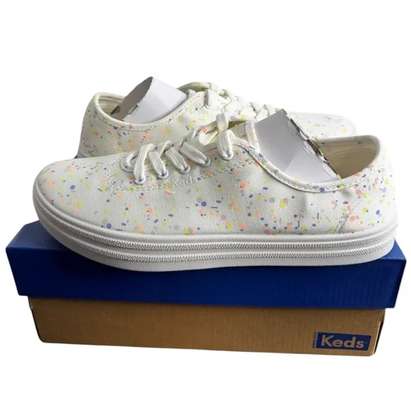 Keds Breezie Confetti Canvas Sneakers White - Picture 3 of 13